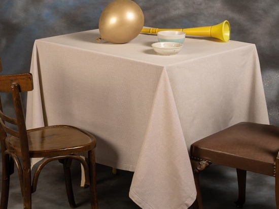 Τραβέρσα Luise Beige Melinen 45Χ140 100% Βαμβάκι