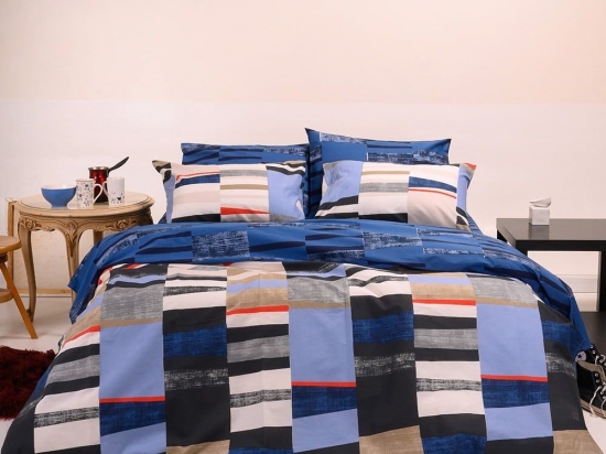 Σεντόνια Tommy (Σετ 4τμχ) Blue Melinen King Size 260x270cm 100% Βαμβάκι