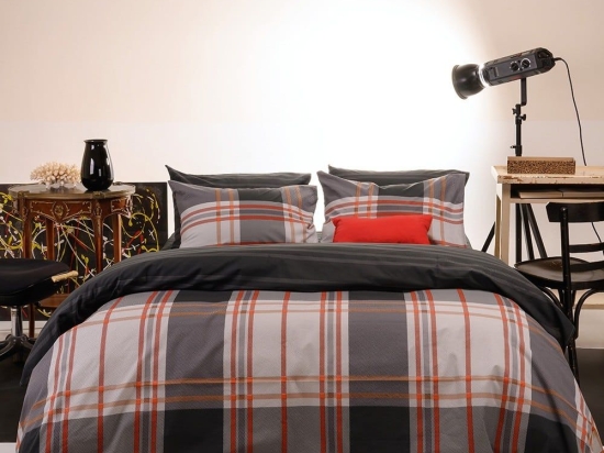 Σεντόνια Henry Με Λάστιχο (Σετ 4τμχ) Grey Melinen Διπλό 150x232cm 100% Βαμβάκι