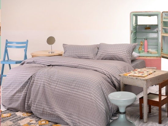 Σεντόνια Φανελένια Alto (Σετ 4τμχ) Grey Melinen Υπέρδιπλο 235x260 100% Βαμβακερή Φανέλα