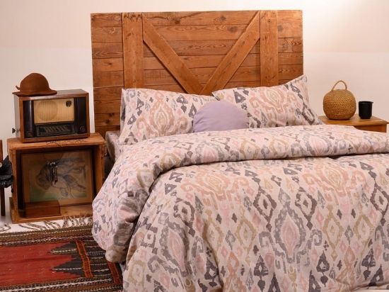 Σεντόνια Φανελένια Masami (Σετ 4τμχ) Beige Melinen Διπλό 205x260cm 100% Βαμβακερή Φανέλα