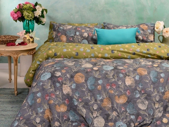 Σεντόνια Misha (Σετ 4τμχ) Grey Melinen King Size 260x270cm Βαμβάκι-Πολυέστερ
