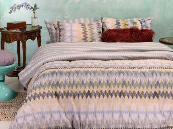 Σεντόνια Anya Με Λάστιχο (Σετ 4τμχ) Aqua Melinen Διπλό 150x232cm Βαμβάκι-Πολυέστερ