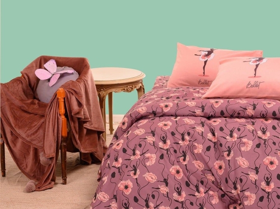 Μαξιλαροθήκες Παιδικές Dance (Σετ 2τμχ) Mauve Melinen 50Χ70 100% Βαμβάκι