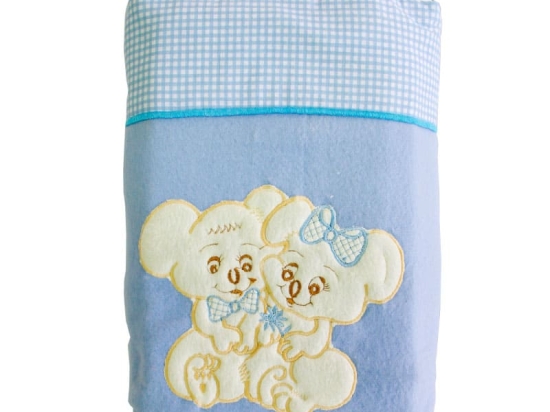 Isadore Lorraine Κουβέρτα Fleece με Κέντημα Bebe 110×160 - Blue Bears