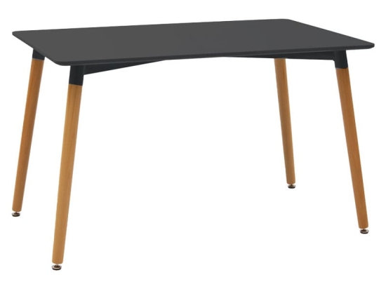 Τραπέζι Natali pakoworld επιφάνεια MDF μαύρο 120x80x75εκ