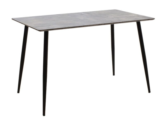 Τραπέζι Cuba pakoworld MDF γκρι cement-μαύρο 120x80x76εκ