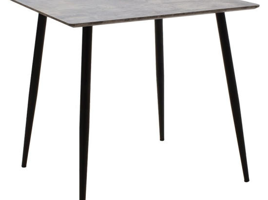 Τραπέζι Cuba pakoworld MDF γκρι cement-μαύρο 70x70x75εκ