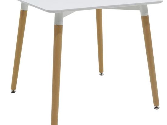 Τραπέζι Natali pakoworld επιφάνεια MDF λευκό 80x80x75εκ