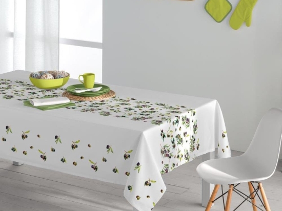 Borea Τραπεζομάντηλο Ελιά 140 x 220 cm Λευκό