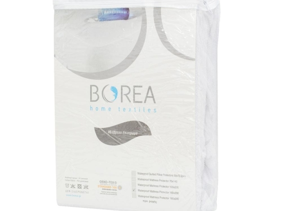 Borea Επίστρωμα Αδιάβροχο 100 x 200 cm + 40 cm Λευκό