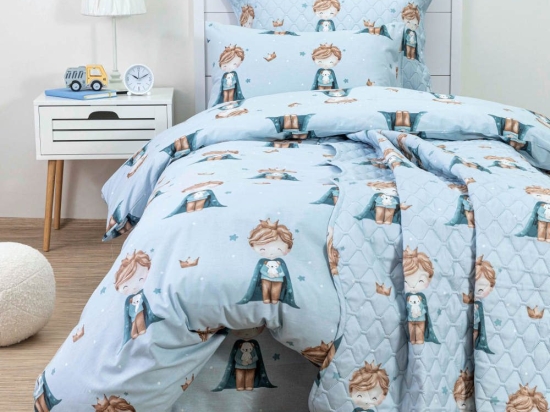 Borea Παπλωματοθήκη Little King Μονή 160 x 240 cm Πετρόλ