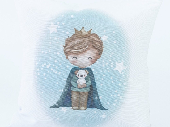 Borea Μαξιλάρι Διακοσμητικό Printed Little King 45 x 45 cm Λευκό