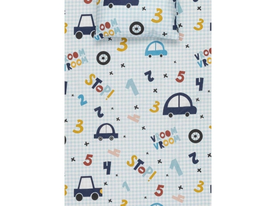 Borea Σεντόνι Σετ 2ΤΜΧ Car Μονό 160 x 240 cm + 50 x 70 cm Πετρόλ
