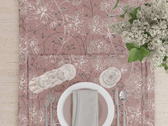 Borea Τραπεζομάντηλο Dandelion Ροζέ 140 x 220 cm Ροζέ