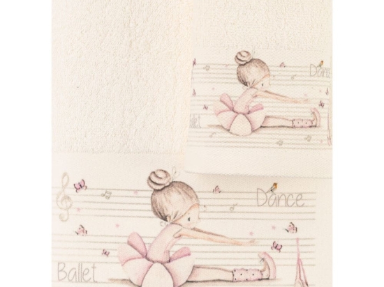 Borea Πετσέτες Σετ 2ΤΜΧ Ballerina Εκρού 70 x 120 / 30 x 50 cm Εκρού