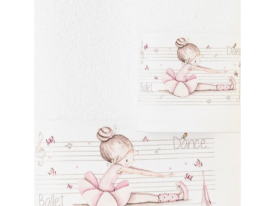 Borea Πετσέτες Σετ 2ΤΜΧ Ballerina Λευκό 70 x 120 / 30 x 50 cm Λευκό