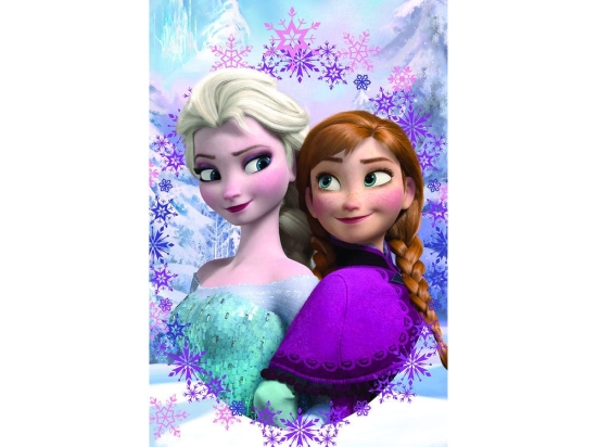 Borea Πετσέτα Θαλάσσης Βαμβακερή Βελούδινη Frozen Heart 320gsm 70 x 140 cm Λιλά