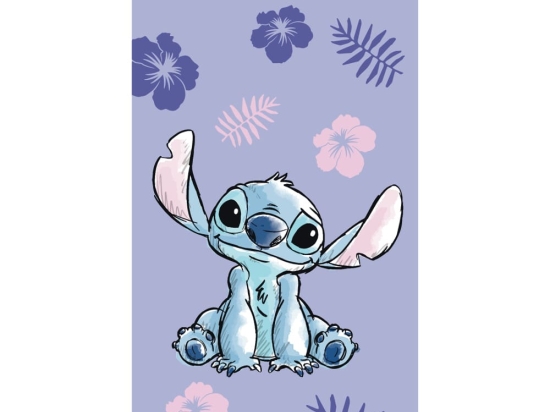 Borea Πετσέτα Θαλάσσης Βαμβακερή Βελούδινη Stitch 320gsm 70 x 140 cm Λιλά