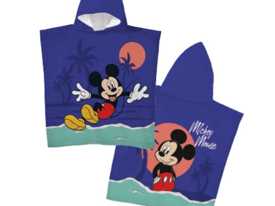 Borea Παιδικό Πόντσο Microfiber Mickey 55 x 110 cm Μπλε