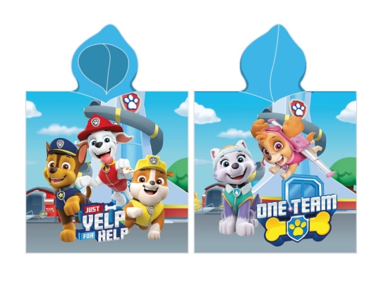 Borea Παιδικό Πόντσο Microfiber Paw Patrol 55 x 110 cm Τυρκουάζ