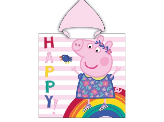 Borea Παιδικό Πόντσο Microfiber Peppa Pig 55 x 110 cm Ροζ