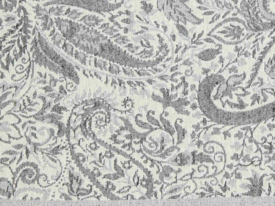 Borea Ριχτάρι Βαμβακερό Πολυθρόνας Paisley 180 x 180 cm Γκρι