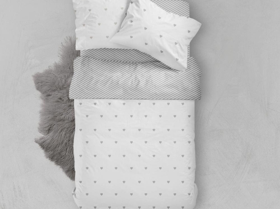 Borea Ζεύγος Μαξιλαροθήκες Mix & Match Diagonal (2) 50 x 70 cm Γκρι