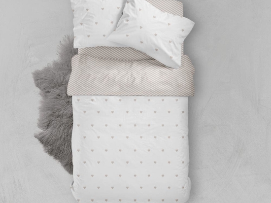 Borea Σεντόνι Mix & Match Diagonal Διπλό 220 x 240 cm Μπεζ