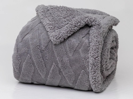 Borea Κουβέρτα Sherpa Callista Υπέρδιπλη 220 x 240 cm Γκρι