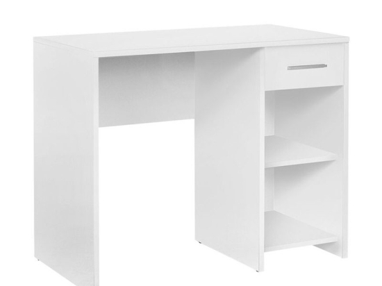 Γραφείο εργασίας Concept pakoworld σε λευκή απόχρωση 90x52x75εκ