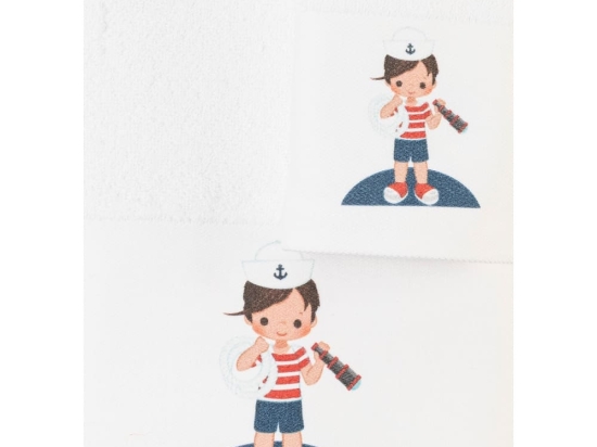 Borea Πετσέτες Σετ 2ΤΜΧ Sailor Λευκό 70 x 120 / 30 x 50 cm Λευκό