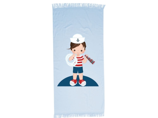 Borea Πετσέτα Παρεό Sailor 70 x 140 cm Σιέλ