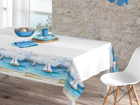 Borea Τραπεζομάντηλο Καράβι 140 x 220 cm Λευκό