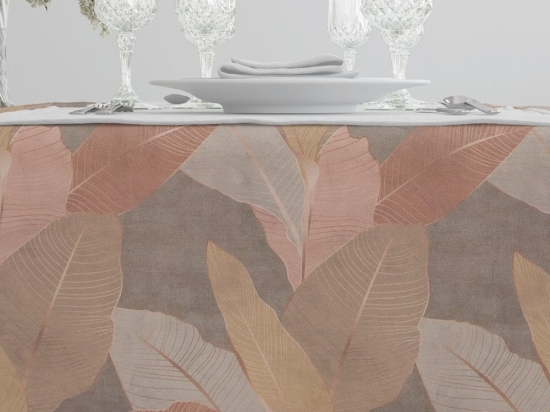 Borea Τραπεζομάντηλο Palm Tree Σπαγγί 140 x 140 cm Σπαγγί