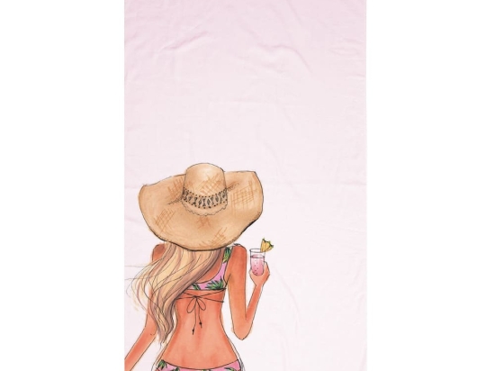 Borea Πετσέτα Παρεό Hawaii 90 x 160 cm Ροζ
