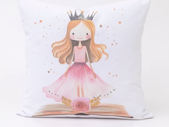 Borea Μαξιλάρι Διακοσμητικό Printed Princesa 45 x 45 cm Λευκό
