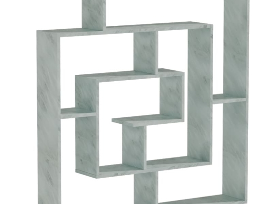 Βιβλιοθήκη Nardy pakoworld λευκό μαρμάρου 125x22x129εκ
