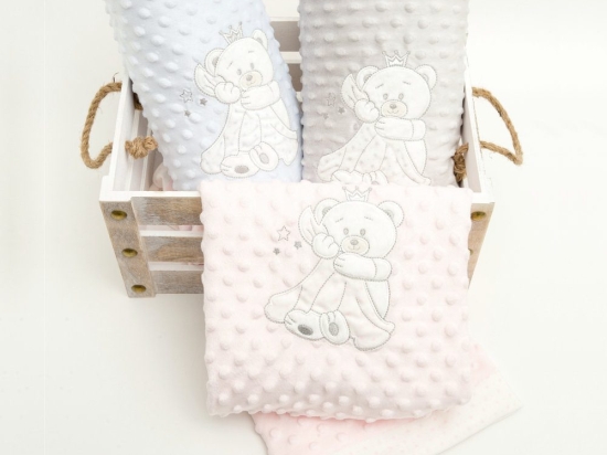 Borea Κουβέρτα Αγκαλιάς Angel Bear 75 x 100 cm Γαλάζιο