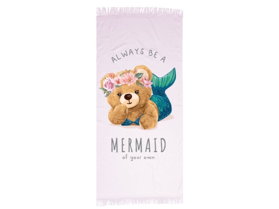 Borea Πετσέτα Παρεό Merbear 70 x 140 cm Λιλά