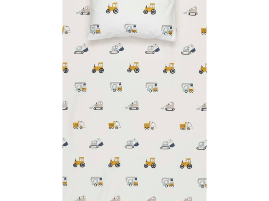 Borea Σεντόνι Σετ 2ΤΜΧ Γερανός Μονό 160 x 240 cm + 50 x 70 cm Λευκό