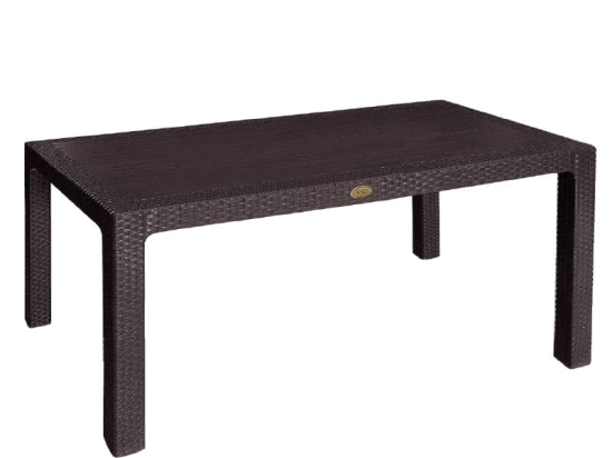 Bonsai Home Τραπέζι Rattan PP 75x120x75 Καφέ