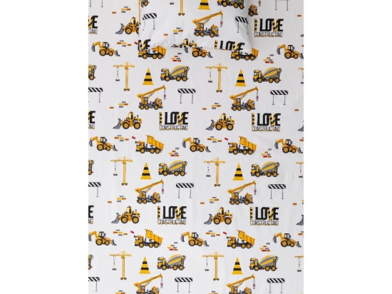 Borea Σεντόνι Σετ 2ΤΜΧ Construction Μονό 160 x 240 cm + 50 x 70 cm Λευκό