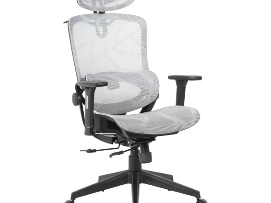 Καρέκλα γραφείου διευθυντή Konilo pakoworld mesh γκρι 82.5x63.5x114εκ