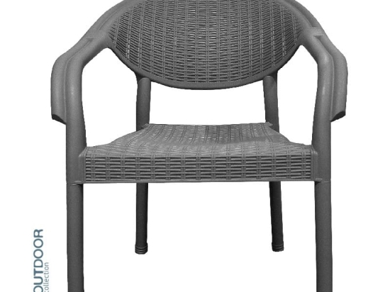 Bonsai Home Πολυθρόνα Premium PP 58x56x84εκ Γκρι