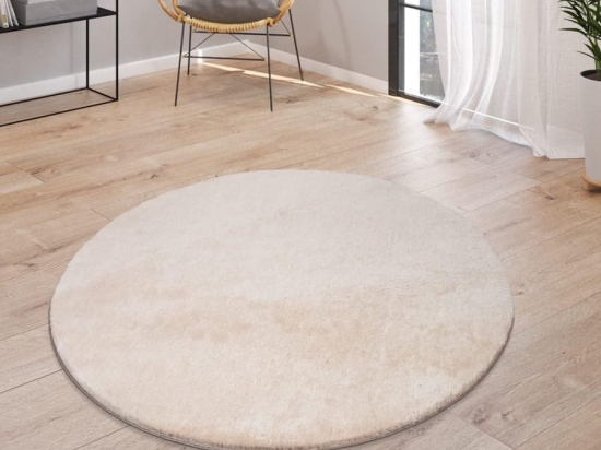 Paco Home Χαλί Ροτόντα Soft Μπουκλέ Φ 120 - Luxus Εκρού