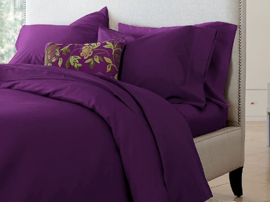 Ariete Casa Σετ Σεντόνια Βαμβακερά Περκάλι 250 TC King Size 240×260 - Homeport Μωβ