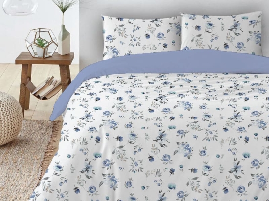 Isadore Lorreine Σετ Σεντόνια King Size Φανελένια 240x270 – Happy Flower Μπλε