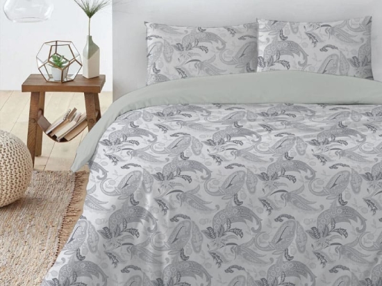 Isadore Lorreine Σετ Σεντόνια King Size Φανελένια 240x270 – Paysley Γκρι