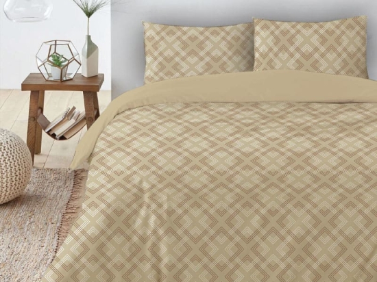 Isadore Lorreine Σετ Σεντόνια King Size Φανελένια 240x270 – Geometrica Μπεζ